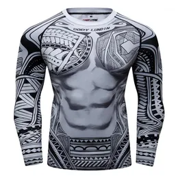 T-shirts T-shirts Högkvalitativa 3d Cartoons Print Fitness Rash Guard 2022 Andningsbara Gym Långärmade Tight Sports T-shirts