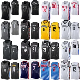 Zarobiona ikona koszykówki klasyczny wydrukowany Nicolas Claxton Jersey 33 Kessler Edwards 14 Royce Oneale 00 TJ Warren 1 Ben Simmons 10 Seth Curry 30