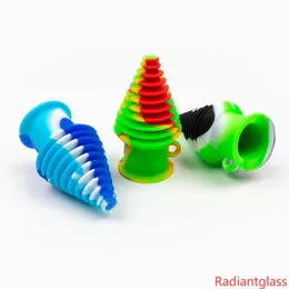 Pagoda shape silicone pipes 46*46*30cm smoking pipes with hole can be hold anywhere