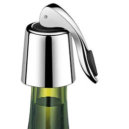Vinflaska stoppare rostfritt stål återanvändbar läcksäker silikon dryck flaskan tätare vin färsk sparare kök barverktyg