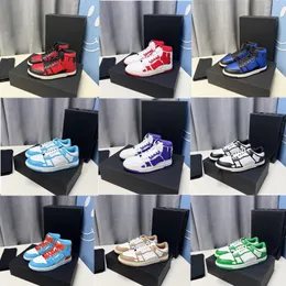 Skel Top Hi Sneakers Bandana Casual Shoes Spring Sneaker Men Women Casuals Shoe Designer Low Shoe High-Top Leather Bones Applique Upper Eva Footbed Sport