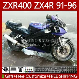 Body Kit For KAWASAKI NINJA Purple black ZXR 400 CC ZX-4R ZXR400 91 92 93 94 95 96 Cowling 138No.12 ZX4R 400CC ZX 4R ZXR-400 1991 1992 1993 1994 1995 1996 ABS Full Fairings