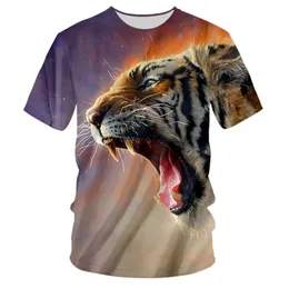 CJLM Summer Animal 0neck Tshirt Tiger Tiger Tird T Shirt Wholesale Ponders Funny Funny Mens Clothing Dropship 5XL 220623