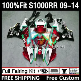 Zestaw Fairings OEM dla BMW S 1000RR 1000 RR S1000-RR 09-14 2DH.59 S-1000RR S1000 RR 2009 2010 2012 2012 2013 2014 S1000RR 09 10 11 12 13 14 Wtryska Body Ciemnoczenocze