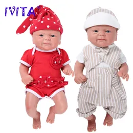 IVITA WG1512 36CM 1,65 kg 100% Full Silicone Reborn Doll 3 färger Eyes Choices Realistic Baby Toys for Children Christmas Gift 220505