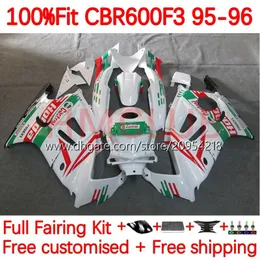 Honda CBR600 CBR 600 F3 FS CC 600F3 95-98 141NO.141 600FS 600CC CBR600F3 95 97 97 98 CBR600-F3 CBR600FS 1995 1996 1997 1998 OEM kaplama Beyaz Yeşil