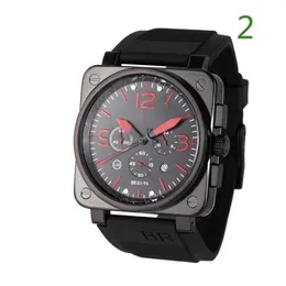2022 zes steken luxe heren horloges alle wijzerplaat werk quartz horloge top merk rubberen riem mannen mode-accessoires Hoge kwaliteit horloge mannen