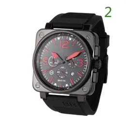 2022 Zes Steken Luxe Heren Horloges Alle Wijzerplaat Werken Quartz Horloge Top Merk Rubber Riem Mannen Mode Accessoires Hoge kwaliteit Horloge Mannen