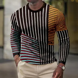 Maglioni da uomo Utile pullover elasticizzato Maglione da uomo Elegante mantieni il calore Felpa girocollo Stampa cinturino alla moda Camicie resistenti allo strappoUomo