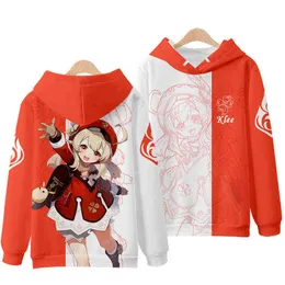 Hoodies Anime Genshin Impact Game Women Men 3D Long Sleeve para bluzy pullover cosplay ponadgabarytowe dzieci chłopcy dziewczęta bluza Y220713