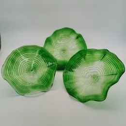 Wall Decoration Modern lamp Hand Made Blown Glass Flower Plates For Living Room