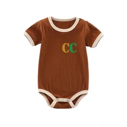 Hot 3 models Newborn Baby Rompers Girls and Boy Short Sleeve Cotton Clothes Brand Letter Print Infant Romper Children Ourfits