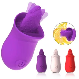 Laddningsbara Tina -vibrator Kvinnlig Masturbator Tongue Slicking Yin Vibration Silica Gel Sex Toys for Men and Women
