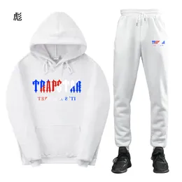 Mens Trapstar T Shirt Trailtsits Mektup Baskılı Hoodies Sportswear Kış Sıcak İki Parçası Set Gevşek Sweatshirt Jogging Pantolon 23SS