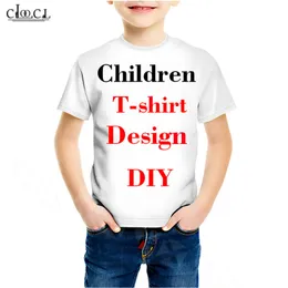 DIY 개인화 디자인 어린이 T 셔츠 3D 프린트 P O 스타 가수 애니메이션 유니콘 상어 동물 Tshirt 소년 여자 캐주얼 티셔츠 220706