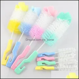 Other Baby Feeding 2Pcs Nipple Milk Bottle Cup Brush 360 Degree Sponge Cleaner Pacifier Glass Brushes 20220308 H1 D Mxhome Dhxbs