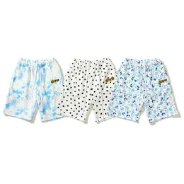 Shorts: Beach Men's and Women's Same Smiling Face Wave Dot Cloud Printed Capris