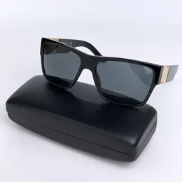 Top Quality Luxury Mens Rectangle Square Sunglasses 4296 59mm Designer Sunglasses For Men Polarized black/Gold Sunglass NEW Vintage Metal Sport Glasses With Box