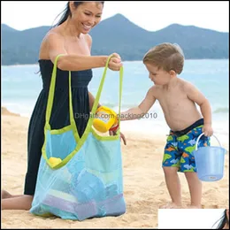 Förvaringsväskor hemorganisation husekee trädgård barn sand bort skyddande mesh väska barn leksaker simning stor strand för handdukar kvinnor kosmet