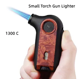 New Torch Gun Cigarette Lighter Jet Blue Flame Butane Lighter Inflated Windproof Gas Household Lighters Refill Smoking Accessories Gadgets