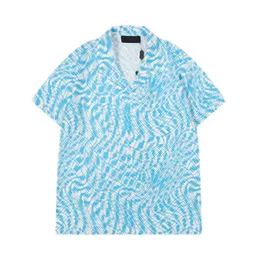 22ss Tasarımcı Gömlek Erkek klasik mektup baskı bowling gömlek Hawaii Çiçekli Casual Gömlek Erkekler Slim Fit Kısa Kollu Elbise Hawaii t-shirt