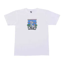 Kith Tom och Jerry Cartoon Printing T-shirt korta ärmar Löst tee för man kvinnor par kläder 07 t skjortor män t-shirt mode Q5