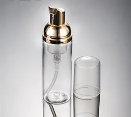 50 ml Schäumer-Flaschenpumpe, Gesichtsreiniger, klare Flüssigkeit, Seifenspender, Schaumflaschen mit goldenem Schäumer SN4950