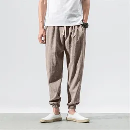 Herrenhosen Slim Fit Chinos Für Männer Casual Harem Baggy Knöchellang Leinen Herrenhosen SporthosenHerren Drak22