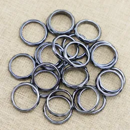 Anelli di ematite in pietra naturale con cinturino da 4 mm Coppia di calcoli biliari neri Aneis non magnetico Regalo di protezione dalle radiazioni per l'assistenza sanitaria