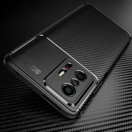 Pattern Carbon Fiber Luxury Tpu Shock Absorber Cases For Xiaomi Mi Mi11t 11t Pro 11tpro 5g 6.67 Inch Rear Cover Coke Deep