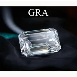 その他のゆるい宝石Moissanite Stone 0.2ctから10ct DカラーVVS1エメラルドカットダイヤモンドラボ優秀女性ジュエリー素材の石wynn22