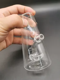Mini 5-calowe przezroczyste szklane fajki wodne Bong z oponami Perc Oil Dab Rigs fajki