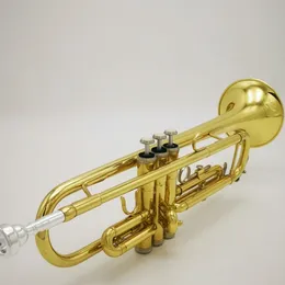 Det japanska märket avancerade 2335-tal B-Tune Trumpet mässingsyta guldpläterat trumpetinstrumenthorn med 7C silverpläterad mun