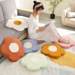 Pc Cm Soft Filled Memory Foam Cushion Rabbit Fur Flowers Mat Dolls Colors Sofa Chair home Decor Gift J220704