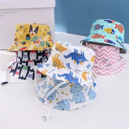 Topi Panama Bayi Katun Cetak Kartun Baru Topi Nelayan Anakanak Topi Ember Matahari Pantai Luar Ruangan Music Panas Anak Lakilaki 220611