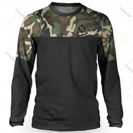 Motocicletta da corsa fuoristrada resa veloce BMX maglia da pilota sciolto FXR jersey MTB mountain bike T-shirt traspirante 100% poliestere 220630