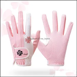 New Style Golf Gloves Sleeves Women Korean Microfiber Cloth Sile Non-Slip Fasta34A13 A07 Drop Delivery 2021 Protective Home Textiles Garde