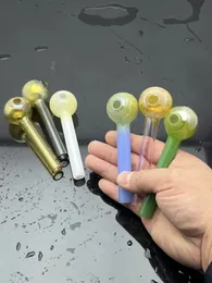 Tubo di vetro Bruciatore a olio bong narghilè Fumo addensato Mini pentola di vetro a bolle colorate acqua