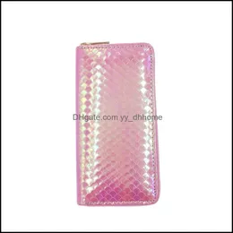 Förvaringsväskor hemorganisation Housekee Garden Fashion Glitter Lady Long Wallet Women Mermaid Zipp Dhszg