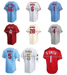 Nolan Arenado Albert Pujols Baseball Jersey St. Yadier Molina Ryan Helsley Cardinal Ozzie Smith Harrison Bader Stan Musial Fowler Paul