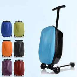 Valigie Inch Carry On Scooter Trolley Valigia Skateboard Ruote per bagagli Valigie