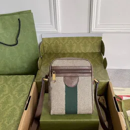 Bolsos de hombro de diseñador de lujo Ophidia Vintage Mobile Messenger Bolsos de lienzo de cuero Bolsos de cuero Ladies Box tiene caja 598103 598127
