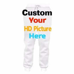 Custom Casual Pants Men Women Design Your Own Brand P o Text Image Personalized Sport Trousers DIY 3D Couple Jogger 220704