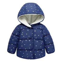키드 재킷 2021 겨울 옷 소년 재킷 베이비 걸스 재킷 유아용 소년 따뜻한 플러시 후드 겉옷 아기 어린이 옷 J220718