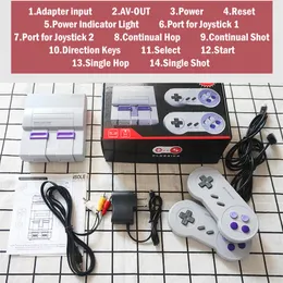 Can Nostalgic Mini TV Console يمكن تخزين 660 نوعًا من ألعاب Wii Video Handheld لأجهزة ألعاب SNES مع وحدات التحكم في الألعاب المزدوجة DHL/UPS