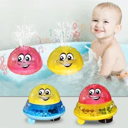 Baby Spray Water Bath Toys Flashing LED Light Rotate With Shower Spädbarn Toddler Musical Ball Squirting Sprinkler Badrum Leksaker 220531