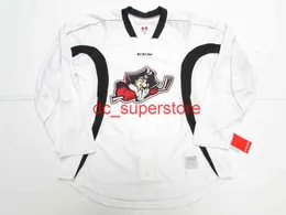 rare STITCHED CUSTOM PORTLAND AHL WHITE CCM Hockey Jersey Add Any Name Number Men Youth Women XS-5XL