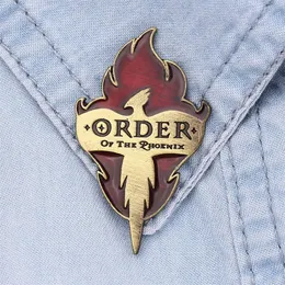 Hurtownia 10 szkolna broszka do szkolnego na Lapel Metal Pin Order of the Phoenix Fashion Flame Biżuter