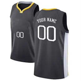 Tryckt Golden State Custom Diy Design Basketball Jerseys Customization Team Uniforms Skriv ut Personliga Any Name Number Men Kvinnor Kids Ungdom Black Jersey