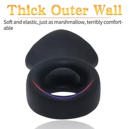 Liquid Silicone Lock Fine Solid Egg Ring Couples Shock Delay Male Penis Blocker sexy Toys for Erotic Couple Shop